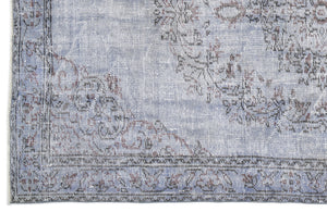 Blue Over Dyed Vintage Rug 5'6'' x 8'5'' ft 167 x 257 cm