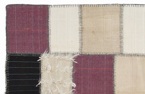 Mixed Over Dyed Kilim Patchwork Unique Rug 5'3'' x 7'7'' ft 160 x 230 cm