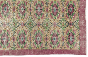 Naturel Over Dyed Vintage Rug 4'8'' x 8'9'' ft 143 x 267 cm