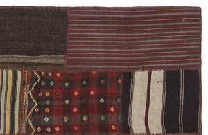 Naturel Over Dyed Kilim Patchwork Unique Rug 5'3'' x 7'7'' ft 160 x 230 cm