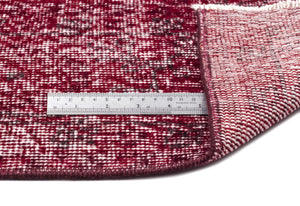Red Over Dyed Vintage Rug 6'10'' x 10'2'' ft 208 x 310 cm