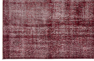 Red Over Dyed Vintage Rug 6'10'' x 10'2'' ft 208 x 310 cm