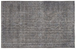 Gray Over Dyed Vintage Rug 6'0'' x 9'8'' ft 184 x 294 cm