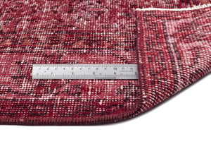 Red Over Dyed Vintage Rug 5'3'' x 9'5'' ft 159 x 287 cm