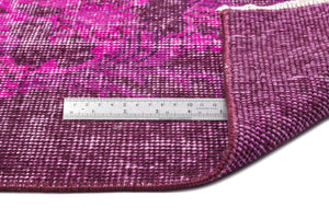 Fuchsia Over Dyed Vintage Rug 5'10'' x 9'7'' ft 179 x 293 cm