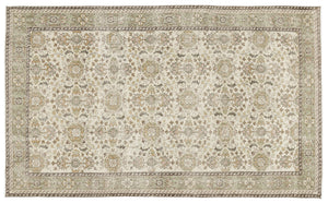 Beige Over Dyed Vintage Rug 6'1'' x 9'12'' ft 185 x 304 cm