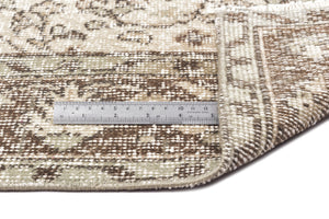 Beige Over Dyed Vintage Rug 5'2'' x 8'8'' ft 157 x 264 cm