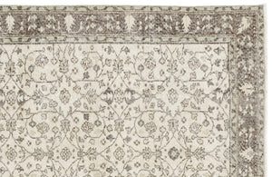 Beige Over Dyed Vintage Rug 5'2'' x 8'8'' ft 157 x 264 cm
