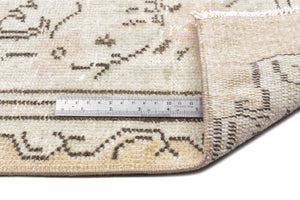 Beige Over Dyed Vintage Rug 5'2'' x 8'9'' ft 157 x 266 cm