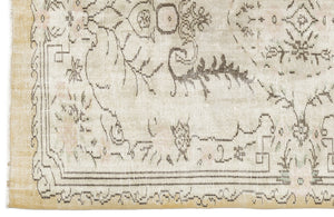 Beige Over Dyed Vintage Rug 5'2'' x 8'9'' ft 157 x 266 cm