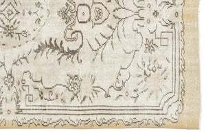 Beige Over Dyed Vintage Rug 5'2'' x 8'9'' ft 157 x 266 cm