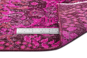 Fuchsia Over Dyed Vintage Rug 5'9'' x 9'11'' ft 176 x 301 cm
