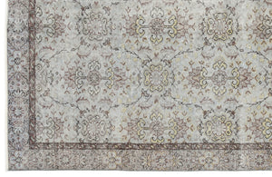 Blue Over Dyed Vintage Rug 5'3'' x 9'1'' ft 161 x 278 cm