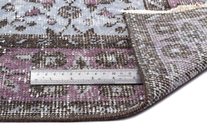 Blue Over Dyed Vintage Rug 5'5'' x 8'10'' ft 164 x 270 cm