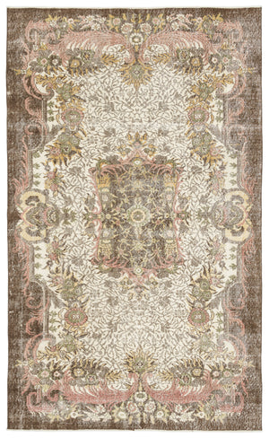 Naturel Over Dyed Vintage Rug 5'8'' x 9'8'' ft 173 x 295 cm