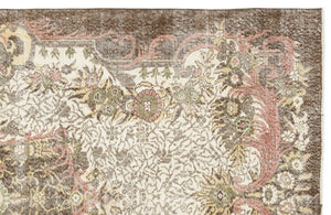 Naturel Over Dyed Vintage Rug 5'8'' x 9'8'' ft 173 x 295 cm