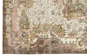 Naturel Over Dyed Vintage Rug 5'8'' x 9'8'' ft 173 x 295 cm