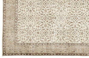 Beige Over Dyed Vintage Rug 5'8'' x 9'7'' ft 173 x 293 cm