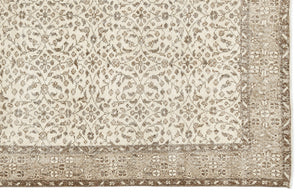 Beige Over Dyed Vintage Rug 5'8'' x 9'7'' ft 173 x 293 cm
