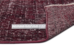 Red Over Dyed Vintage Rug 6'9'' x 10'6'' ft 205 x 321 cm