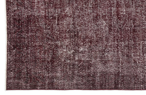 Red Over Dyed Vintage Rug 6'9'' x 10'6'' ft 205 x 321 cm