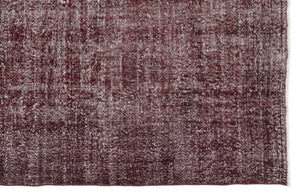 Red Over Dyed Vintage Rug 6'9'' x 10'6'' ft 205 x 321 cm