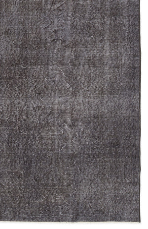 Gray Over Dyed Vintage Rug 6'1'' x 10'2'' ft 185 x 309 cm