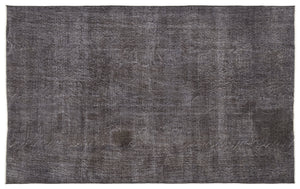 Gray Over Dyed Vintage Rug 6'1'' x 10'2'' ft 185 x 309 cm