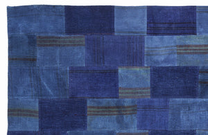 Mixed Over Dyed Kilim Patchwork Unique Rug 5'3'' x 7'7'' ft 160 x 230 cm