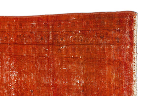 Orange Over Dyed Vintage XLarge Rug 9'5'' x 12'6'' ft 288 x 380 cm