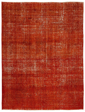 Orange Over Dyed Vintage XLarge Rug 9'5'' x 12'6'' ft 288 x 380 cm