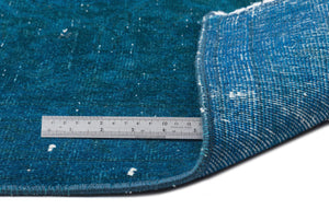 Turquoise Over Dyed Vintage XLarge Rug 9'8'' x 13'2'' ft 294 x 402 cm