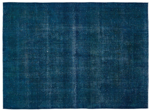 Turquoise Over Dyed Vintage XLarge Rug 9'8'' x 13'2'' ft 294 x 402 cm