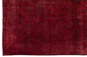 Red Over Dyed Vintage XLarge Rug 9'1'' x 12'4'' ft 277 x 377 cm