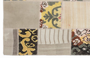 Karabakh Over Dyed Kilim Patchwork Unique Rug 5'3'' x 7'7'' ft 160 x 230 cm