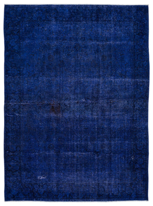 Blue Over Dyed Vintage XLarge Rug 9'8'' x 13'1'' ft 294 x 400 cm