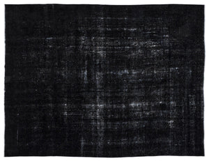 Black Over Dyed Vintage XLarge Rug 9'10'' x 12'9'' ft 299 x 388 cm