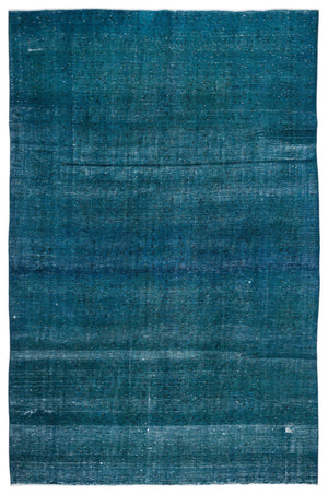 Turquoise Over Dyed Vintage XLarge Rug 9'2'' x 14'4'' ft 280 x 437 cm