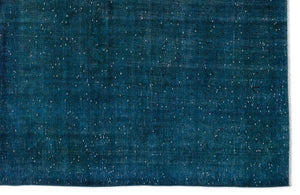 Turquoise Over Dyed Vintage XLarge Rug 9'9'' x 13'2'' ft 298 x 401 cm