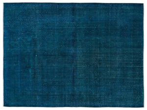 Turquoise Over Dyed Vintage XLarge Rug 9'9'' x 13'2'' ft 298 x 401 cm