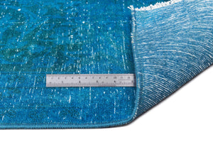 Turquoise Over Dyed Vintage XLarge Rug 9'5'' x 12'12'' ft 288 x 395 cm