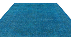 Turquoise Over Dyed Vintage XLarge Rug 9'5'' x 12'12'' ft 288 x 395 cm