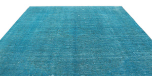Turquoise  Over Dyed Vintage XLarge Rug 9'7'' x 12'10'' ft 293 x 390 cm