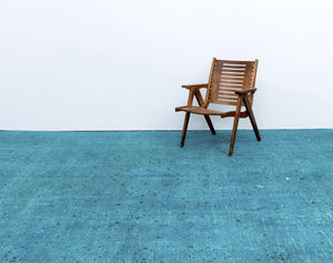 Turquoise Over Dyed Vintage XLarge Rug 9'7'' x 12'10'' ft 293 x 390 cm