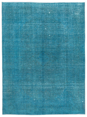 Turquoise Over Dyed Vintage XLarge Rug 9'7'' x 12'10'' ft 293 x 390 cm