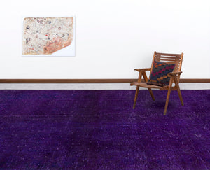 Purple Over Dyed Vintage XLarge Rug 8'3'' x 12'4'' ft 252 x 377 cm