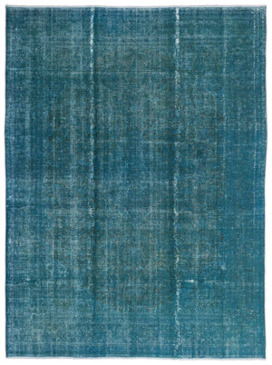 Turquoise Over Dyed Vintage XLarge Rug 9'3'' x 12'9'' ft 281 x 388 cm