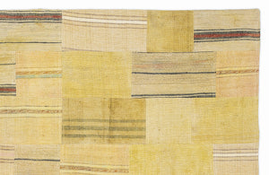 Mixed Over Dyed Kilim Patchwork Unique Rug 5'3'' x 7'7'' ft 160 x 230 cm