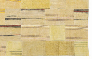 Mixed Over Dyed Kilim Patchwork Unique Rug 5'3'' x 7'7'' ft 160 x 230 cm