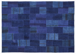 Mixed Over Dyed Kilim Patchwork Unique Rug 5'3'' x 7'7'' ft 160 x 230 cm